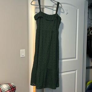 NWT Loft eyelet square-necked midi sundress